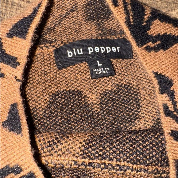 Stunning Blu Pepper Floral Soft Sweater Tunic Dress -Size L excellent Condition - Picture 3 of 5